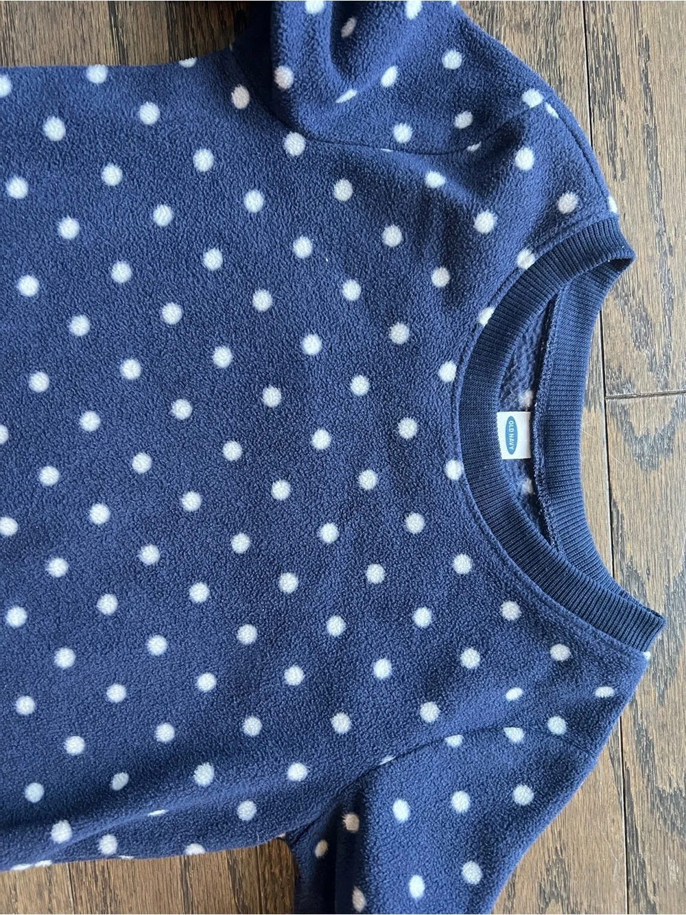 Girls' old Navy Blue Polka Dot Dress - Cozy Long Sleeve 5T size
